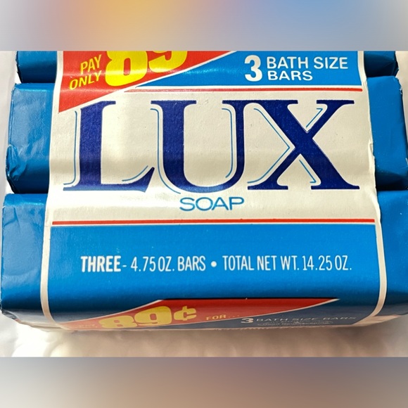 LUX Bar Soap 3 Pack Bath Size Bars 4.75oz VTG 80s - 90s New Old Stock - Picture 3 of 4
